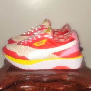 Puma Red and Pink Athletic Shoes